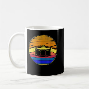 Caneca De Café Vintage Drumline Retro Sunset Funny Music Gift1