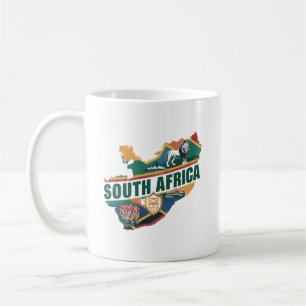 Caneca De Café Vintage Elegant South Africa Viagem Souvenir