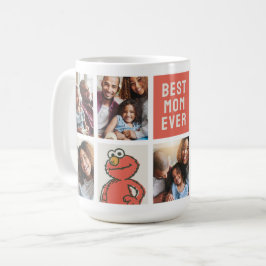 Caneca De Café Vintage Elmo | Melhor Mãe - Colagem de Fotos