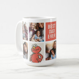 Caneca De Café Vintage Elmo | Melhor Pai - Colagem de Fotos