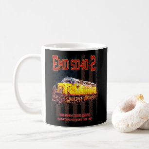 Caneca De Café Vintage EMD SD40-2 Locomotiva diesel Bandeira amer