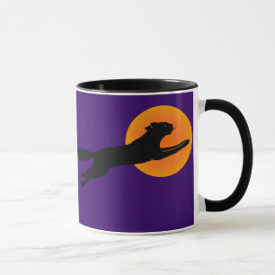 Caneca de Café Vintage Escola de Voo de Gato Preto