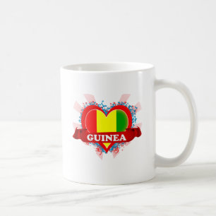 Caneca De Café Vintage eu amo a Guiné