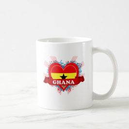 Caneca De Café Vintage eu amo Ghana