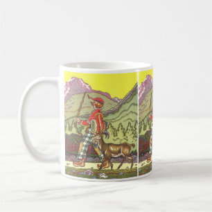 Caneca De Café Vintage Fairy Tale, Boy and the North Wind, Hauman