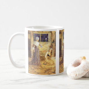 Caneca De Café Vintage Fairy Tale Cinderella com Fada Godmama