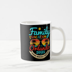 Caneca De Café Vintage Family Vacation Orlando Beach 2025 Florida