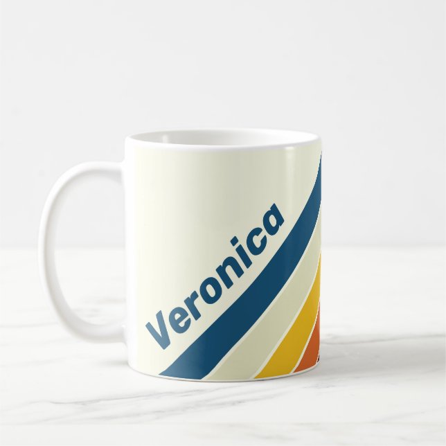 Caneca De Café Vintage Five Stripes with Name (Esquerda)