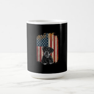 Caneca De Café Vintage Flag, Dirty America, cachorro giro Rottwei