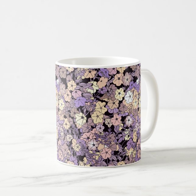 Caneca De Café Vintage Floral Elegance (Frente Esquerda)