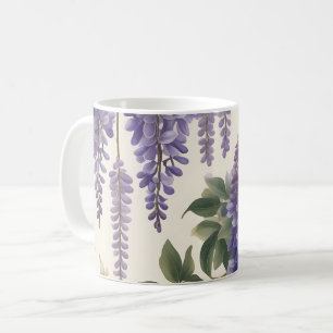 Caneca De Café Vintage Floral Wisteria
