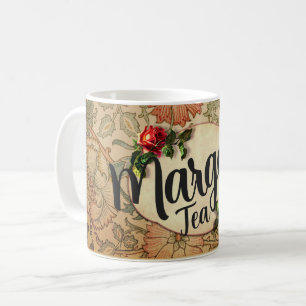 Caneca De Café Vintage floresce estilo decorador floral