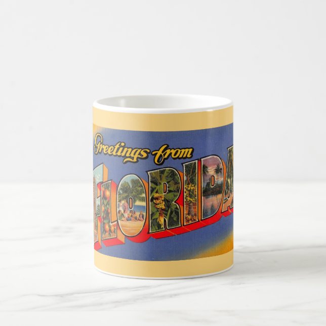 Caneca De Café Vintage Florida Saudações (Centro)