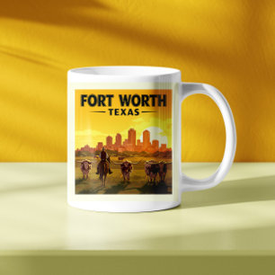 Caneca De Café Vintage Fort Worth Texas