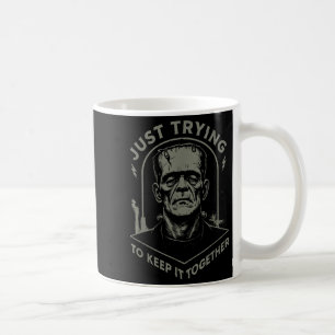 Caneca De Café Vintage Frankenstein Monster Só Tentando Manter