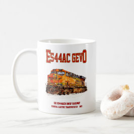 Caneca De Café Vintage GE ES44AC GEVO Locomotive Diesel