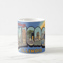 Caneca De Café Vintage Greeting de Chicago
