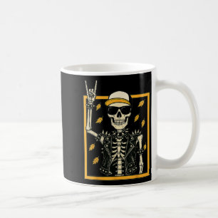 Caneca De Café Vintage Halloween Skeleton Rock On-hand Skeleton M