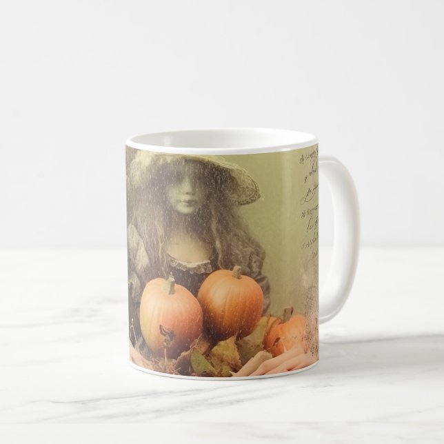 Caneca De Café Vintage Halloween Witchcraft (1) (Frente Esquerda)
