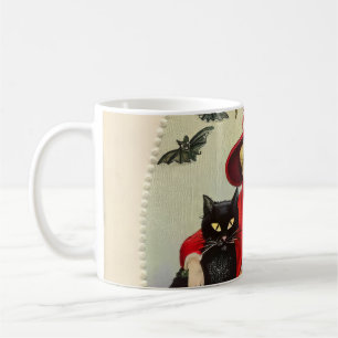 Caneca De Café Vintage Halloween Witness e Black Cat