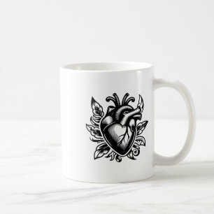 Caneca De Café Vintage Heart Old School Love Tattoo Style Valenti