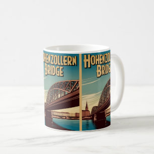 Caneca De Café Vintage Hohenzollern Bridge cologne presente na Al