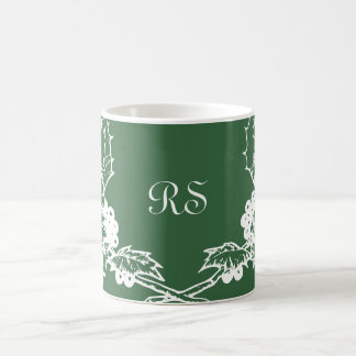 Caneca De Café Vintage Holly Green Mug
