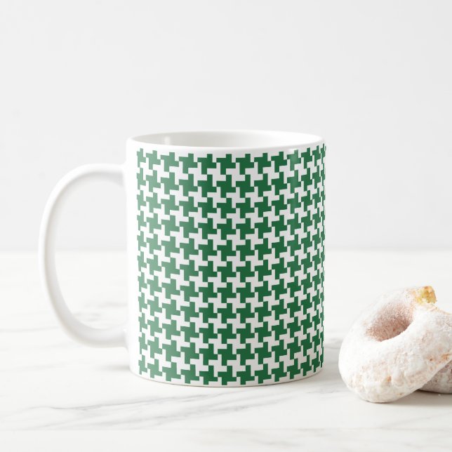 Caneca De Café Vintage Houndstooth (Com Donut)