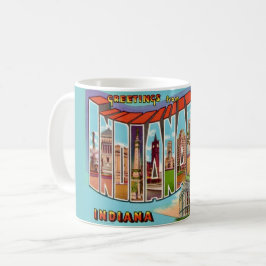 Caneca De Café Vintage Indianapolis Saudação