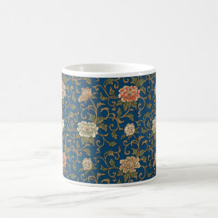 Caneca De Café Vintage Japonês Chrysanthemum Impressão