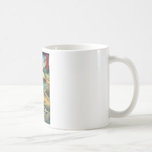 Caneca De Café Vintage Japonês Ukiyo-e Mt. Fuji 房州保田ノ海岸