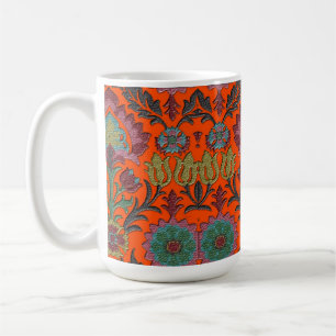 Caneca De Café Vintage: Jardim Floral Art Nouveau