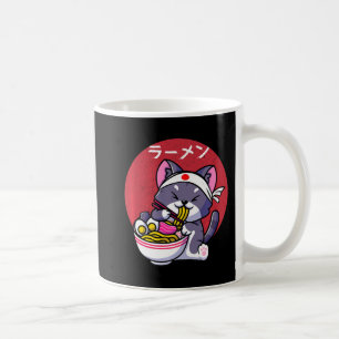Caneca De Café Vintage Kawaii Anime Ramen Cat Gift Comida Japonês