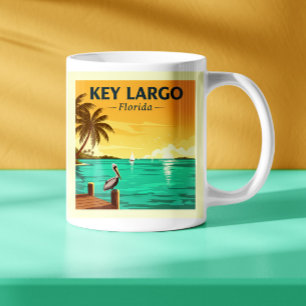 Caneca De Café Vintage Key Largo Florida