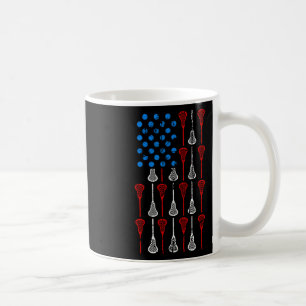 Caneca De Café Vintage Lacrosse American Flag 4 De Julho