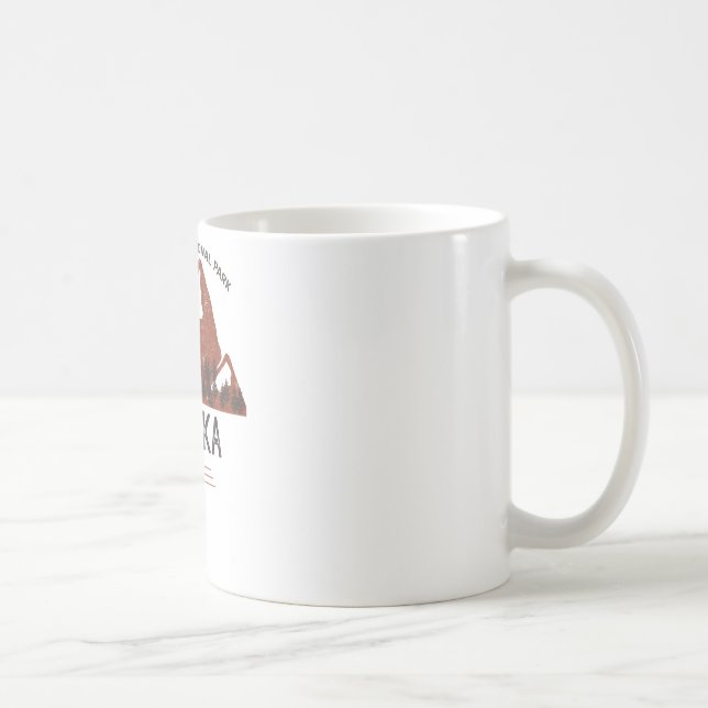 Caneca De Café Vintage Lake Clark Park Alaska (Direita)