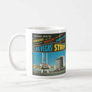 Caneca De Café Vintage Las Vegas, NV apresentando Elvis