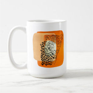 Caneca De Café Vintage Leopard