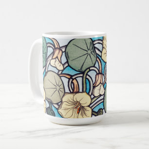 Caneca De Café Vintage Lilies Flowers Artsy Mug Coffee Cup