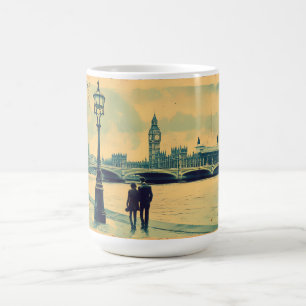 Caneca De Café Vintage London Scene Coffee Mug - Perfeito para Tr