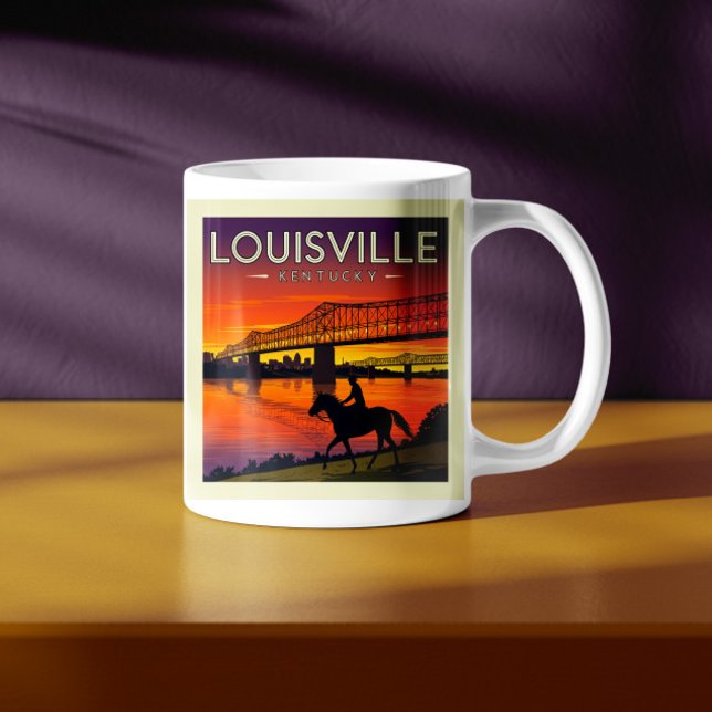 Caneca De Café Vintage Louisville Kentucky (Criador carregado)