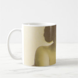 Caneca De Café Vintage love couple kissing sepia illustration