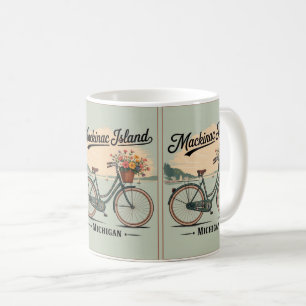 Caneca De Café Vintage Mackinac Island Michigan com o presente Fl