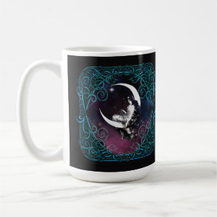Caneca De Café Vintage Mágica Mulher Lua