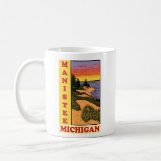Caneca De Café Vintage Manistee Michigan Sunset