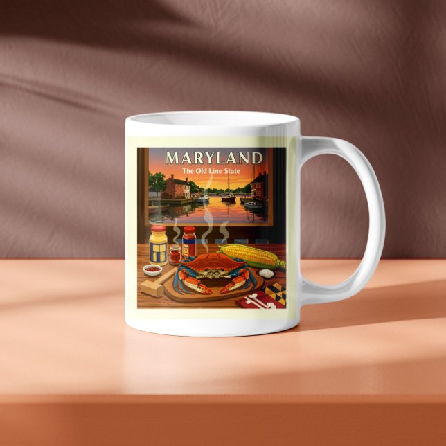 Caneca De Café Vintage Maryland (Criador carregado)