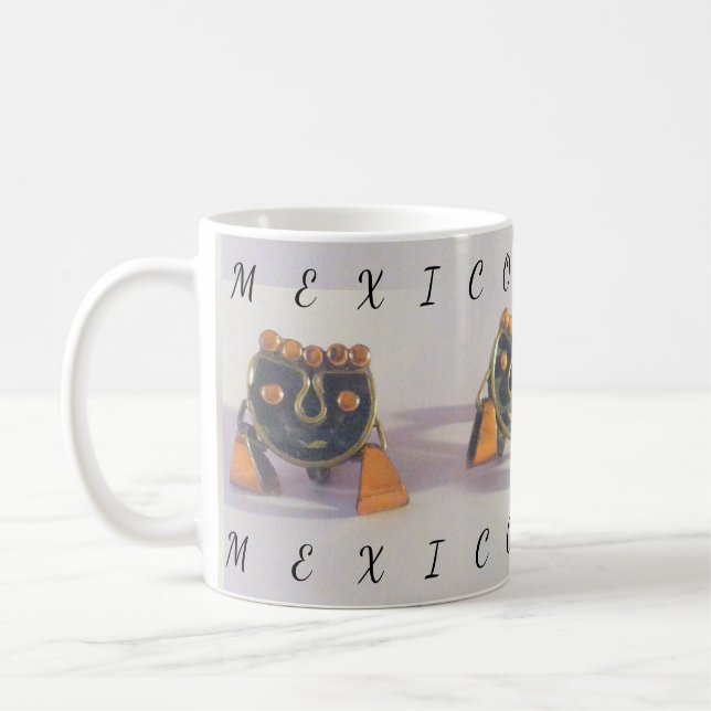 Caneca De Café Vintage Mayan Artisan Themed México (Esquerda)