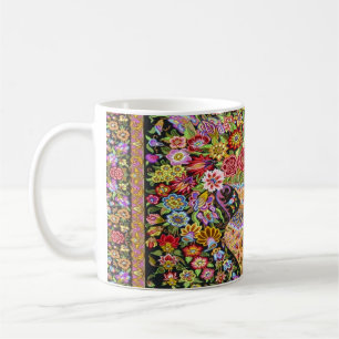 Caneca De Café Vintage Meio século de Flores Turcas Turcas de Flo
