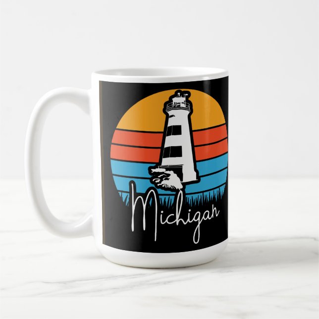 Caneca De Café Vintage Michigan (Esquerda)
