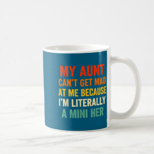 Caneca De Café Vintage Minha Tia Não Pode Ficar Brava Comigo Lite
